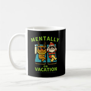 Caneca De Café De Férias Mentais para Pausas Calmas e Sem Estress
