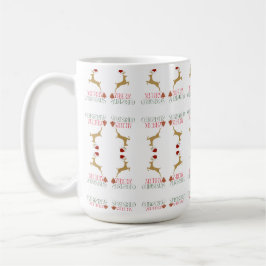 Caneca de Café de Férias Moderna Natal