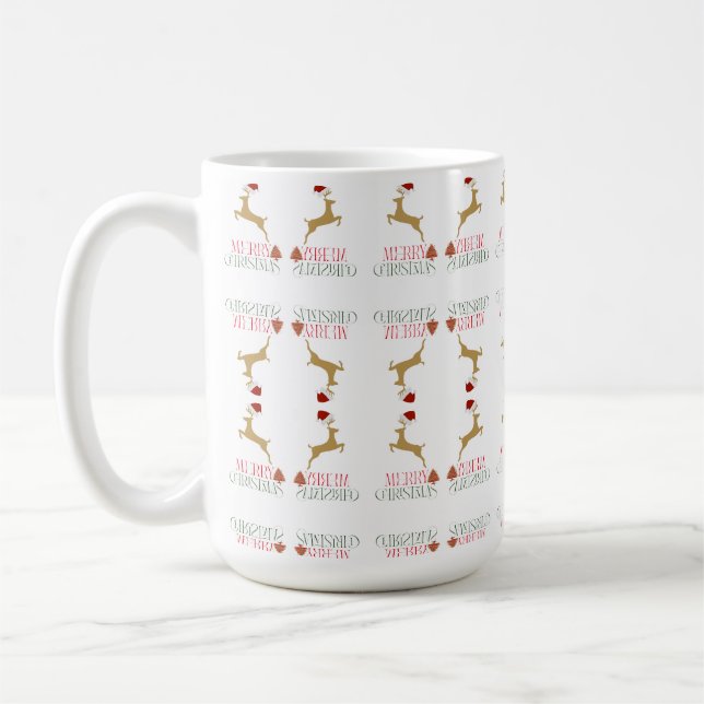 Caneca de Café de Férias Moderna  Natal (Esquerda)