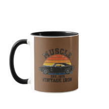 Caneca de Café de Ferro de Carro Musculoso Vintage