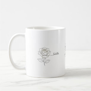 Caneca de Café de Flor de Nascimento Elegante - No