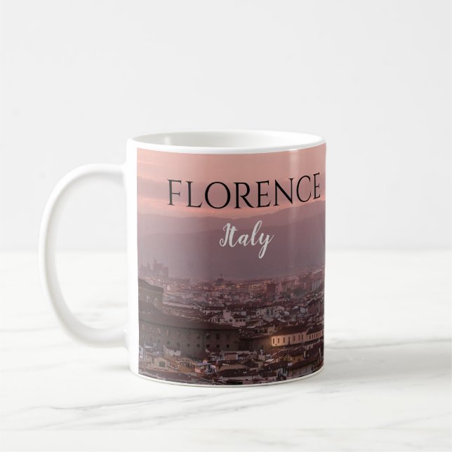 Caneca de café de Florença Itália Copo Firenze (Esquerda)