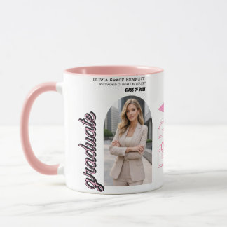 Caneca de Café de Formatura Black & Pink 2026 Pres