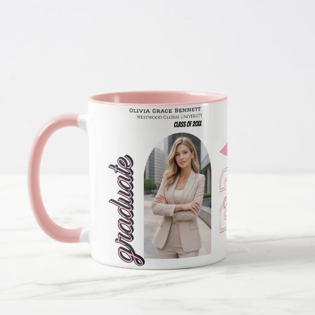 Caneca de Café de Formatura Black & Pink 2026 Pres (Esquerda)