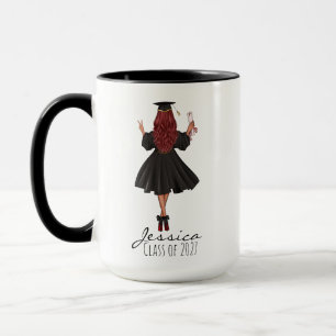 Caneca de Café de Formatura Vermelha Sassy Persona