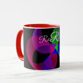 Caneca de Café de Fusão Geométrica Multi Cores
