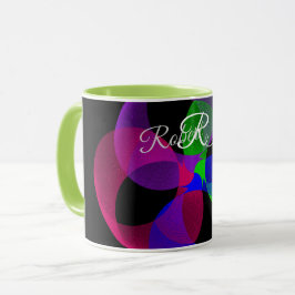 Caneca de Café de Fusão Geométrica Multicolorida