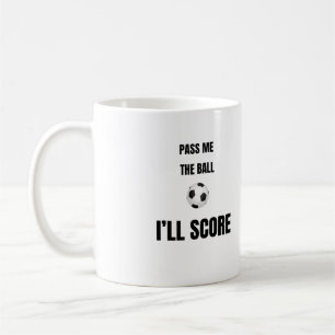 Caneca de Café de Futebol Passe a Bola Para Mim