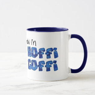Caneca de café de Galês: Hoffi Coffi, azul