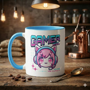 Caneca de Café de Gata Gamer