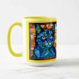 Caneca de Café de Gato Azul Fofo