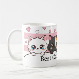 Caneca de Café de Gato de Desenho Animado Adorável