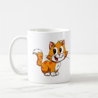 Caneca de Café de Gato de Desenho Animado Fofo