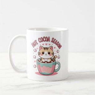 Caneca de Café de Gato de Inverno Fofo – Presente