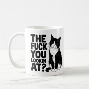 Caneca de café de gato engraçado para citação de g
