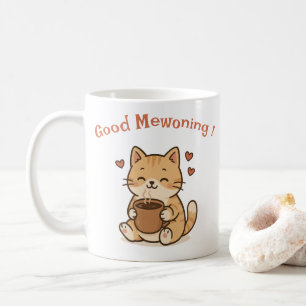 Caneca de Café de Gato Fofo Presente Para Amantes