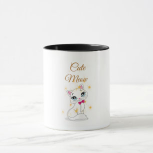 Caneca de Café de Gato Meow Fofa