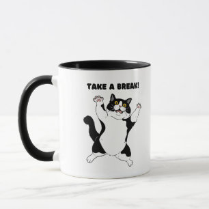Caneca de Café de Gato Preto Atitude – Lembrete de