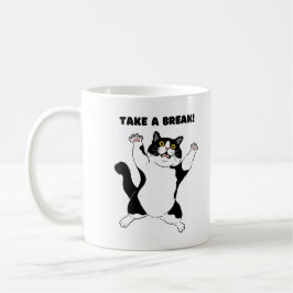 Caneca de Café de Gato Preto Atitude – Lembrete de