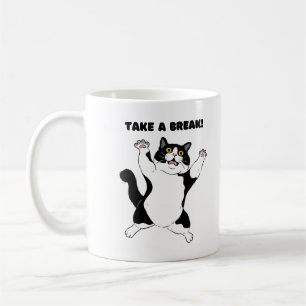 Caneca de Café de Gato Preto Atitude – Lembrete de