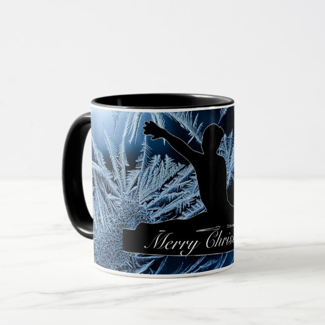 Caneca de Café de Ginástica Feliz Natal (Frente Esquerda)