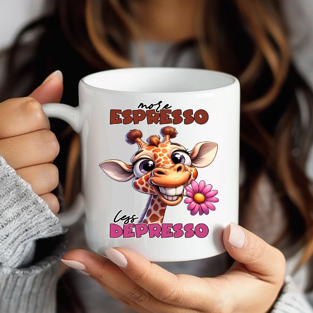 Caneca de Café de Girafa Engraçada e Divertida (Criador carregado)