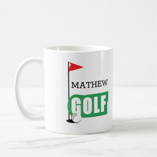 Caneca de café de golfe personalizada
