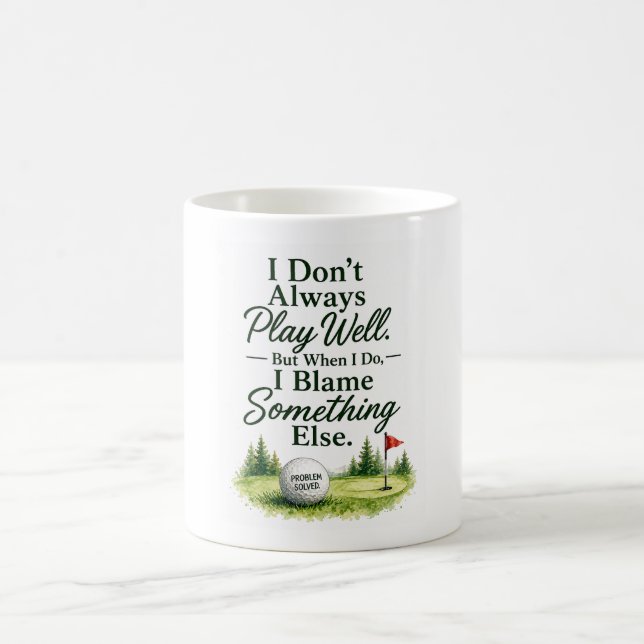 Caneca de Café de Golfe Presente de Humor de Golfi (Centro)