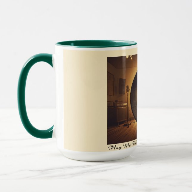 Caneca de café de guitarra de vinil retrô (Esquerda)