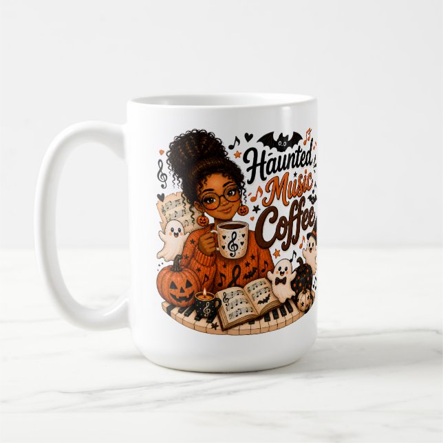 Caneca de Café de Halloween com Piano Presente de  (Esquerda)