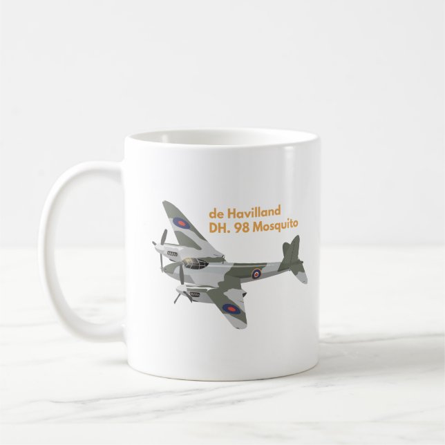 Caneca De Café de Havilland DH.98 Mosquito: Avião britânico WW2 (Esquerda)