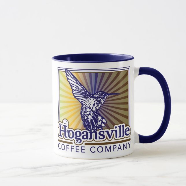 Caneca de café de Hogansville com design favorito (Direita)