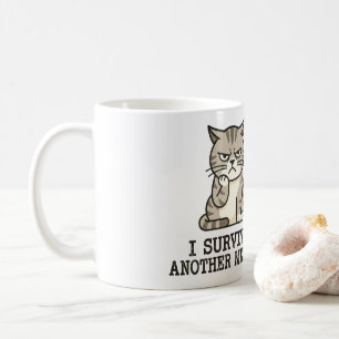 Caneca de Café de Humor Corporativo do Gato Mal-Hu