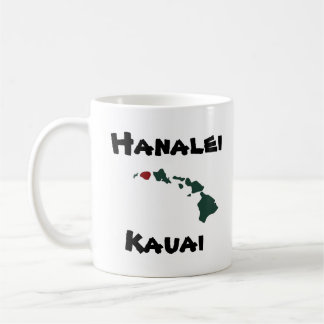 Caneca De Café De "ilhas de w/Hawaii do cais Hanalei"