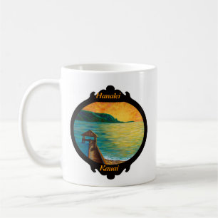 Caneca De Café De "ilhas de w/Hawaii do cais Hanalei"