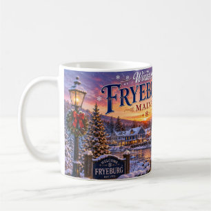 Caneca de Café de Inverno em Fryeburg Maine