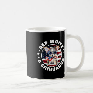 Caneca De Café De julho Cão Engraçado Patriótico Vermelho