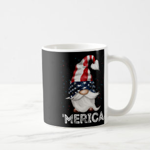 Caneca De Café De Julho Patriótico Gnomo Americano Sinalizador Co