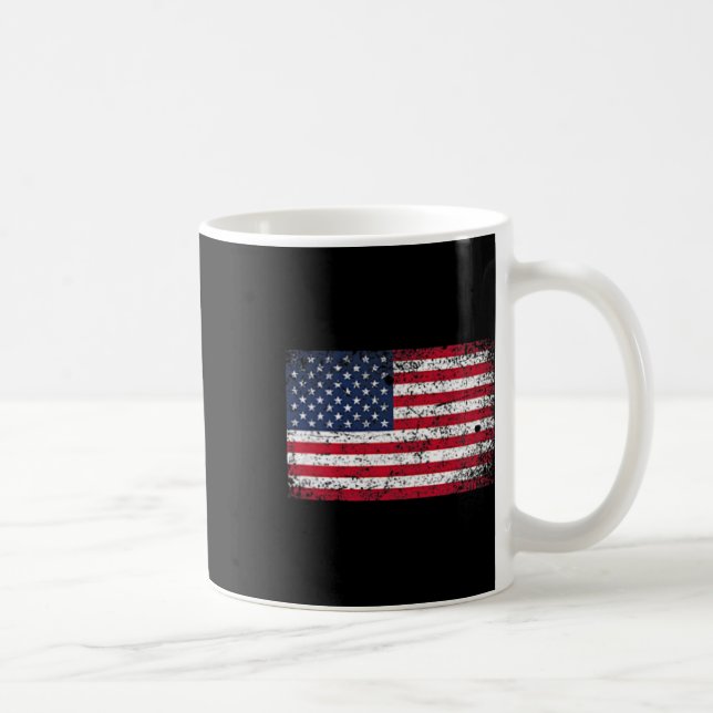 Caneca De Café De Julho, Sofrendo A Pocket De Bandeira Americana (Direita)
