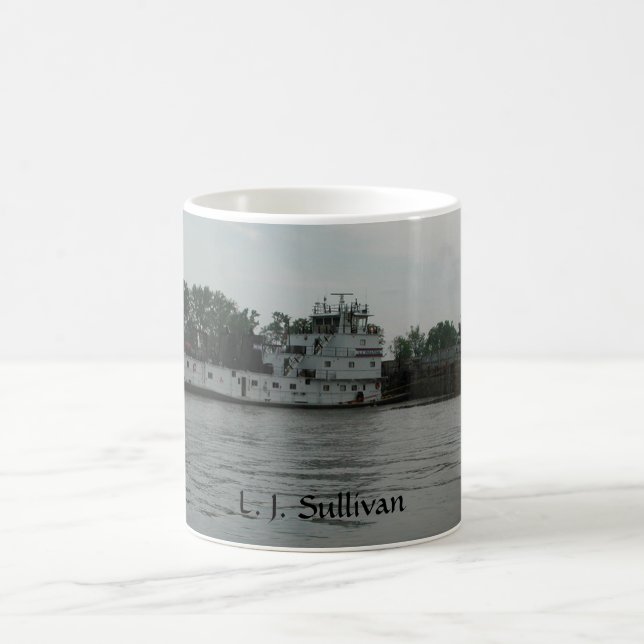 Caneca de café de L.J. Sullivan do Towboat por (Centro)