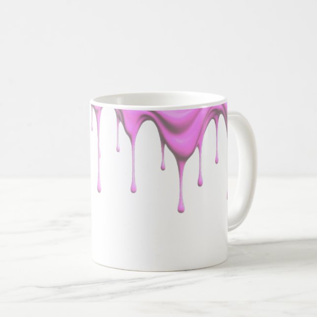 Caneca De Café De la glace dégouline le long d'un mug. (Frente Esquerda)
