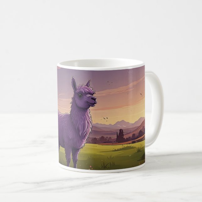 caneca de café de lama púrpura (Frente Esquerda)