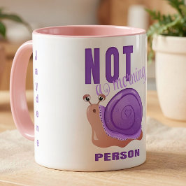 Caneca de café de lesma sonolenta engraçada com co