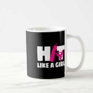 Caneca De Café Dê Like A Girl Artes Marciais Kickboxer Kickboxing