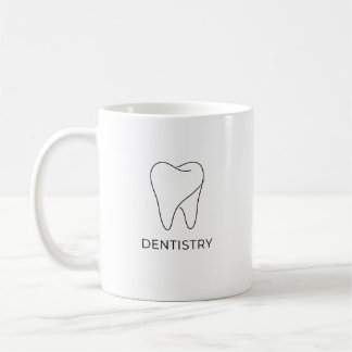 Caneca de Café de Linha Arte Minimalista Odontolog