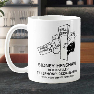 Caneca de café de livreiro ou livraria