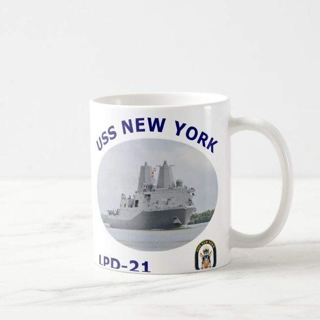Caneca de café de LPD 21 USS New York (Direita)