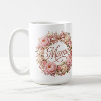 Caneca de Café de Luxo Floral Rosa no Dia das Mães
