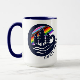 Caneca de café de madeira vermelha do orgulho DNAT