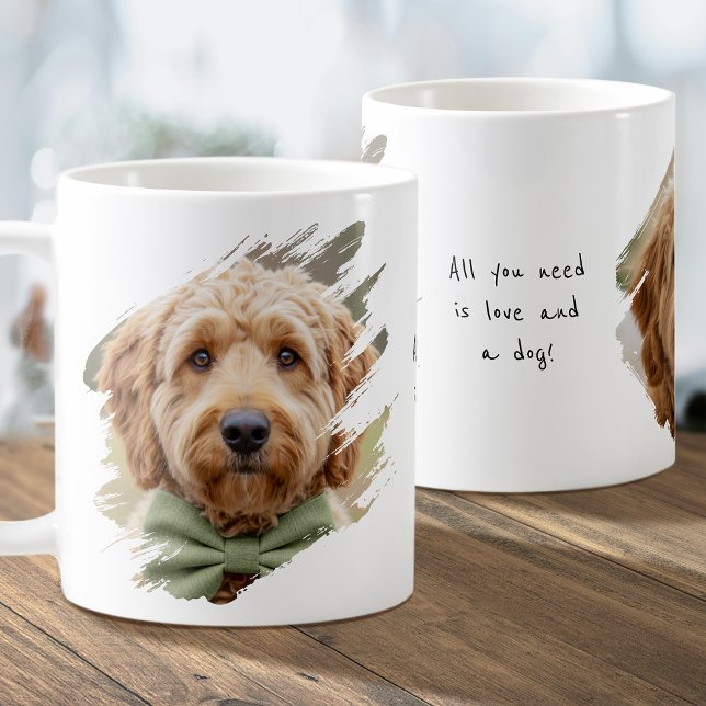 Caneca de Café de Mãe de Cachorro Moderna 2 Fotos  (Criador carregado)
